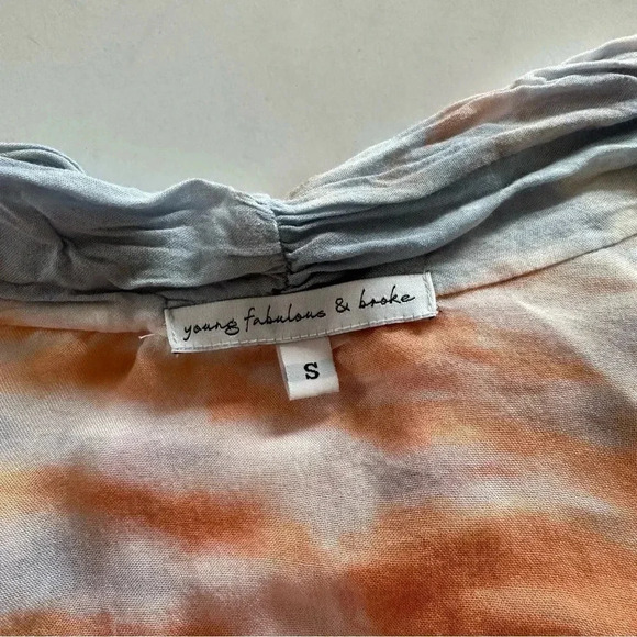 Young‎ Fabulous & Broke Ty Die Tie At Waist Blouse Small - Picture 5 of 8